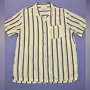 Urban Outfitters Yellow and Black Casual Button Down Shirt